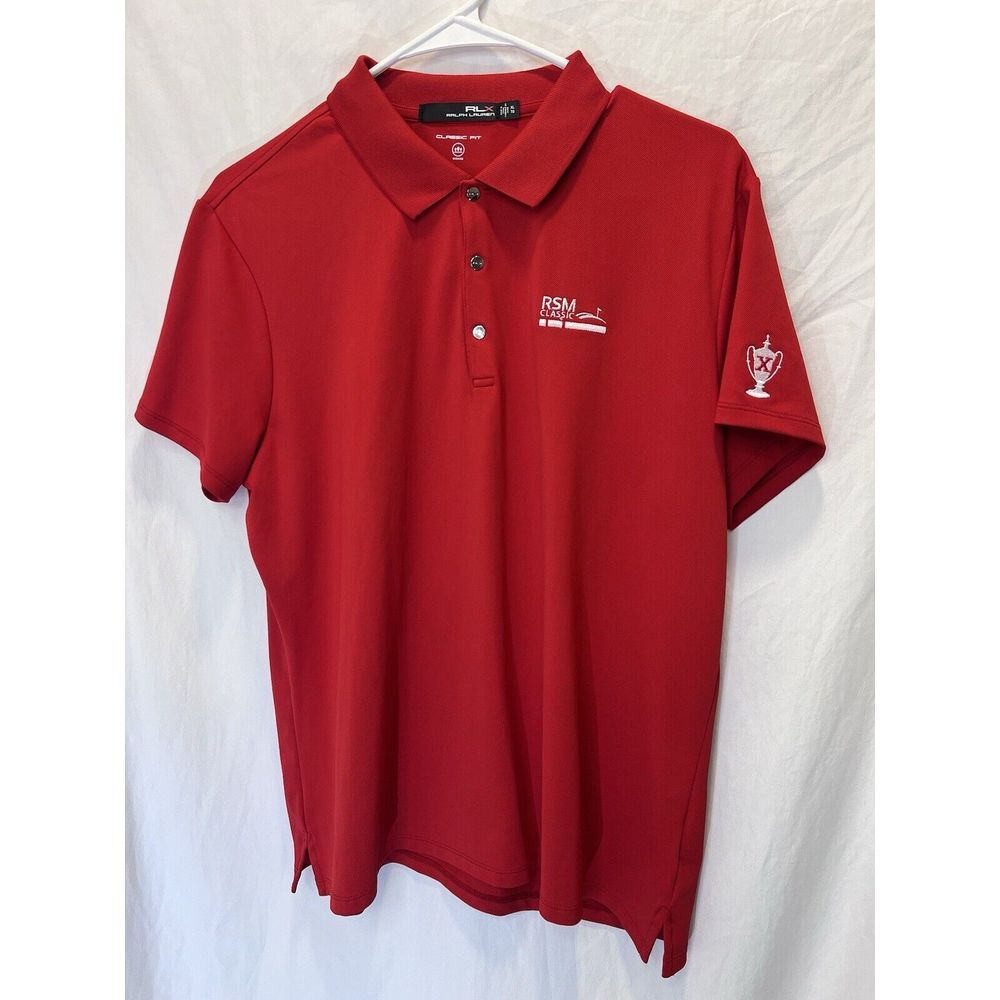 Ralph Lauren RLX Polo Womens XL Classic Fit‎ Wicking Golf RSM Classic Red